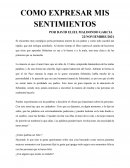 COMO EXPRESAR MIS SENTIMIENTOS