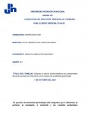 Elaborar un escrito donde identifique los componentes del grupo escolar que intervienen en el proceso de enseñanza-aprendizaje