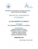 ANÁLISIS DEL PENSAMIENTO ECONÓMICO ¿EL DESCUBRIMIENTO DE AMERICA?