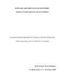 La creatividad como proyecto para la plenitud del Ser