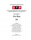 TEST BETA III