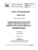 Gerencia de operaciones. Reporte post-operacional