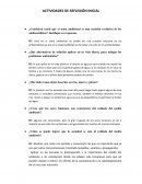 Actividades de reflexión inicial. Problemas ambientales