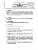 Procedimiento Operacional para Proveedores