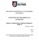 TAREA N° 9: INDUCCION AL PUESTO DE TRABAJO – VIDEO 10