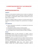 LA INVESTIGACIÓN DIDÁCTICA Y LAS CIENCIAS DE SALUD