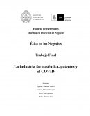 La industria farmacéutica, patentes y el COVID