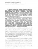 Constitución de la República Bolivariana de Venezuela