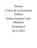 Critica de la Economía Política