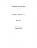 EXPRESIÓN ORAL Y ESCRITA . DISCURSO
