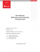 Pre-informe Definición de productos y/o servicios