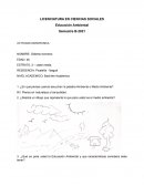 ¿En qué piensa cuando escuchan la palabra Ambiente o Medio Ambiente?