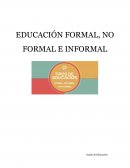 EDUCACIÓN FORMAL, NO FORMAL E INFORMAL