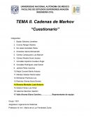 Cadenas de Markov “Cuestionario”