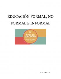 EDUCACIÓN FORMAL, NO FORMAL E INFORMAL. Página 1