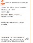 Actividad de Aprendizaje 3. Métodos en investigación cualitativa triangulación