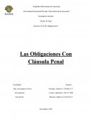 Las Obligaciones Con Cláusula Penal