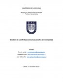 Gestión de conflictos comunicacionales en la empresa