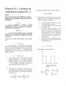 Práctica N.1, Lecturas de voltímetros escala D.C y A.C