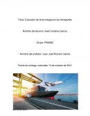 Evolución de la tecnología en los transportes