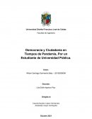 Democracia y Ciudadanía en Tiempos de Pandemia