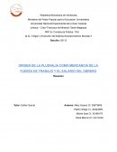 ORIGEN DE LA PLUSVALÍA COMO MERCANCIA DE LA FUERZA DE TRABAJO Y EL SALARIO DEL OBRERO