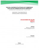 Ecuaciones de valor simple