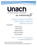 COMO SE ELIMINÓ UN DERECHO CONSTITUCIONAL MEDIANTE CONSULTA POPULAR