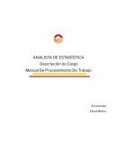 Manual de Procedimientos Analista de Estadistica