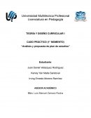 Análisis y propuesta de plan de estudios