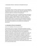 HABILIDADES CRÍTICAS Y CREATIVAS DE PENSAMIENTO (HCyCP)