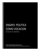 Ensayo el politico y el cientifico