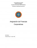 Asignación de Finanzas Corporativas