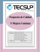 Propuesta de Calidad Y Mejora Continua. QC Story