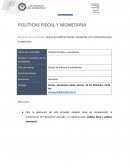 Políticas fiscales y monetarias