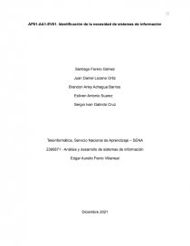 Análisis y desarrollo de sistemas de información. Página 1
