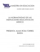 NORMATIVIDAD DE LAS INSTITUCIONES EDUCATIVAS EN MEXICO
