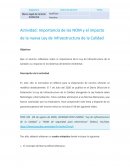 Actividad: Importancia de las NOM y el impacto de la nueva Ley de Infraestructura de la calidad