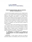 LÍNEAS DE INVESTIGACIÓN DEL ÁREA DE GEOGRAFÍA, HISTORIA Y CIUDADANÍA