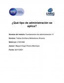 Qué tipo de administración se aplica. Entre Cuates
