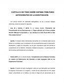 CAPITULO II DE TESIS SOBRE SISTEMA TRIBUTARIO ANTECEDENTES DE LA INVESTIGACIÓN