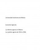 La reforma agraria en México: La cuestión agraria de 1910 a 1958
