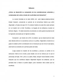 Ensayo de lenguaje acerca del libro cometas en el cielo. Página 1