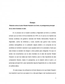 Ensayo de lenguaje acerca del libro cometas en el cielo. Página 3