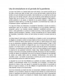 Uso de simuladores en el periodo de la pandemia