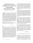 Especificaciones de Calidad en la Logística de Farmacéutico