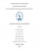 Producción Avícola del Perú en los años 2015-2016