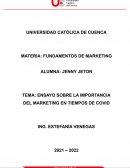 ENSAYO SOBRE LA IMPORTANCIA DEL MARKETING EN TIEMPOS DE COVID