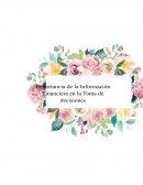 Importancia de la información financiera en la toma de decisiones