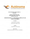 BENEFICIOS DE LA COMUNIDAD ANDINA EN LOS PAISES MIEMBROS